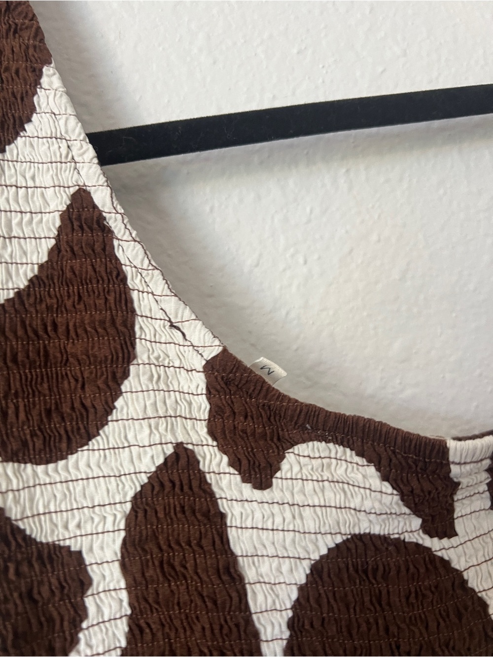 Anthropologie Abel the Label One Shoulder Maxi Dress Brown Cream Ivory Sz Medium - Picture 5 of 8